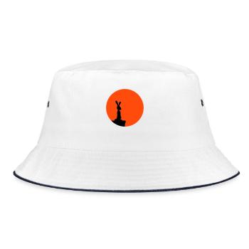 Lapin Lune Falaise Montagne Nuit Ronde Soleil Peeps Stands - Bob - blanc/marine - Devant
