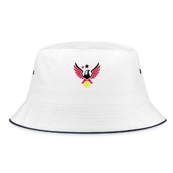 Federal Eagle Tricolor Germany Coat of Arms Vector - Bucket Hat - white/navy - Front
