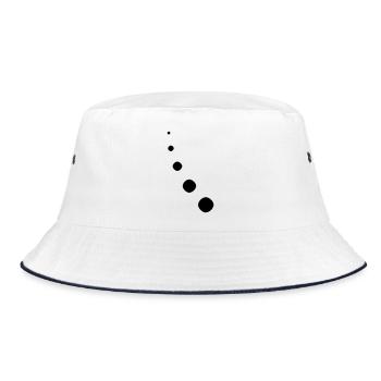 Dots Decor Bow - Bucket Hat - white/navy - Front