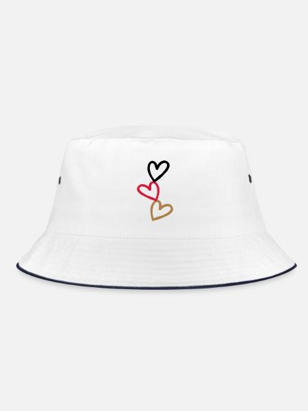 verknüpftes - Bucket Hat - Weiß/Navy