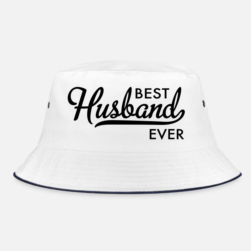 Ehemann - Bucket Hat - Weiß/Navy