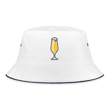 Pilsner Glass Slim (Bière / Pils / Bière Tulipe / 2C) - Bob - blanc/marine - Devant