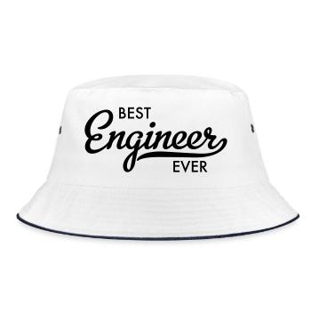 engineer - Bucket Hat - white/navy - Front