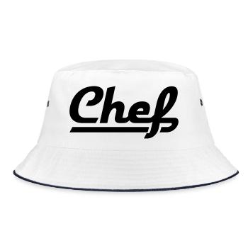 Chef - Bucket Hat - Weiß/Navy - Vorne