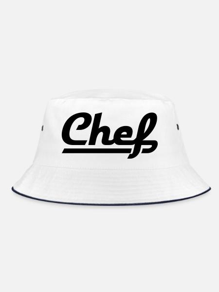Chef - Bucket Hat - Weiß/Navy - Vorne