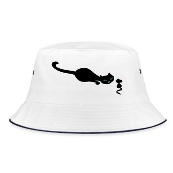 Chat rétro et la souris - Bob - blanc/marine - Devant