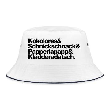 Kokolores frills Papperlapapp - Bucket Hat - white/navy - Front