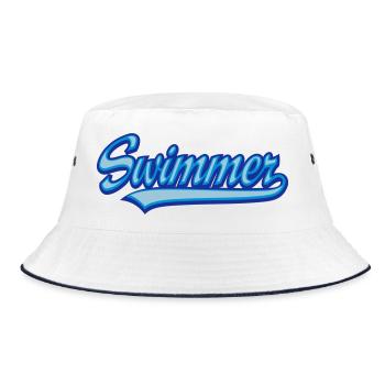 Swimmer - Bucket Hat - white/navy - Front
