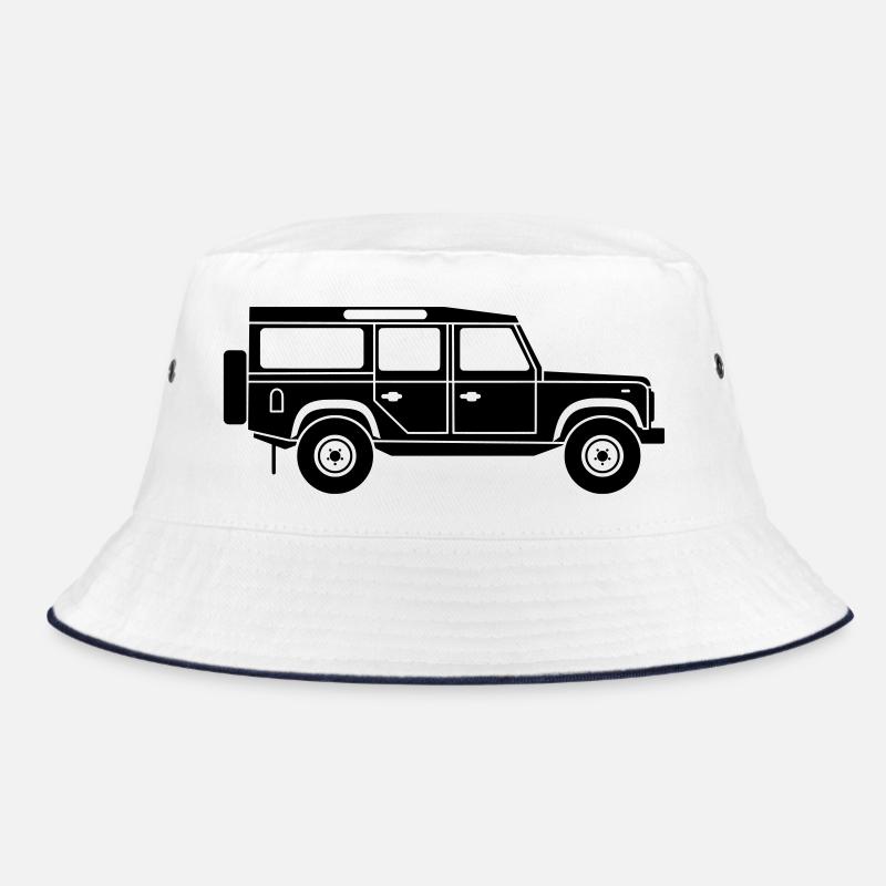 Defender D110 NEU - Bucket Hat - Weiß/Navy