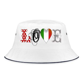 love italia - Bucket Hat - white/navy - Front