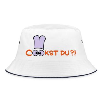 Cook you st? - Bucket Hat - white/navy - Front