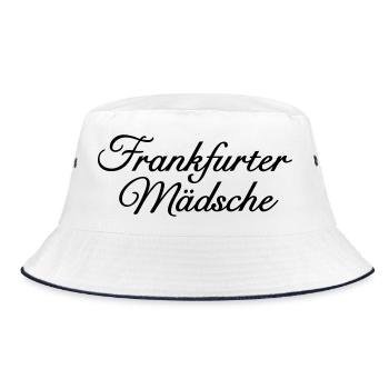 Frankfurter Mädsche Klassisch Mädel aus Frankfurt - Bucket Hat - Weiß/Navy - Vorne