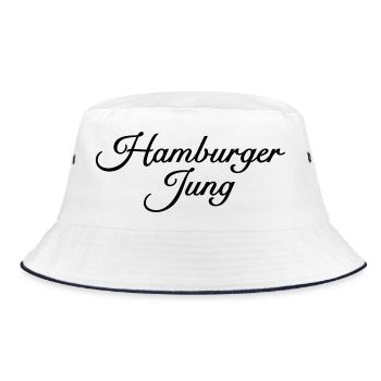 Hamburger Jung Klassisch - Bucket Hat - Weiß/Navy - Vorne