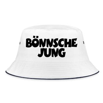 Bönnsche Jung - Unser Mann aus Bonn am Rhein - Bucket Hat - Weiß/Navy - Vorne
