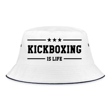 Kickboxing / Kickboxer / Kick Boxing / Kick Boxer - Bucket Hat - white/navy - Front