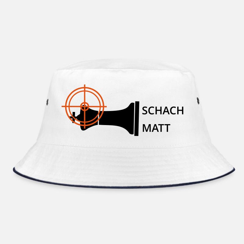 Schachmatt - Bucket Hat - Weiß/Navy