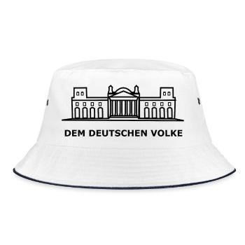 Bundestag Wahl - Bucket Hat - Weiß/Navy - Vorne