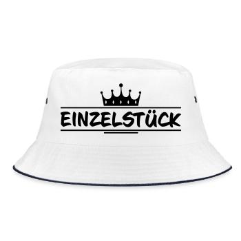 Einzelstück Krone - Bucket Hat - Weiß/Navy - Vorne