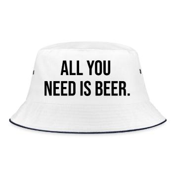 Tout ce dont vous avez besoin est de la bière - Bob - blanc/marine - Devant
