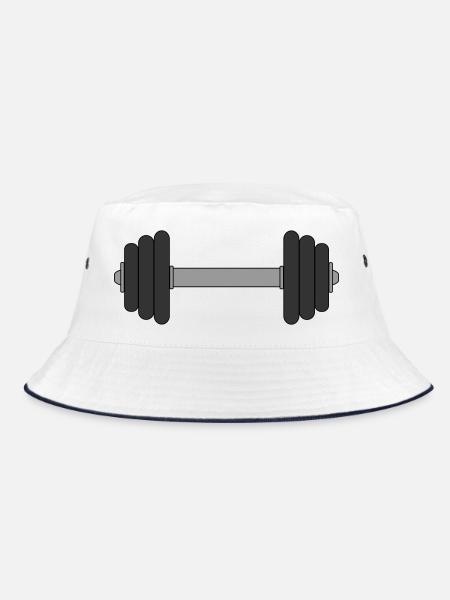 Dumbbell - Bucket Hat - white/navy - Front