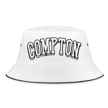 Compton Shirt - Bucket Hat - white/navy - Front