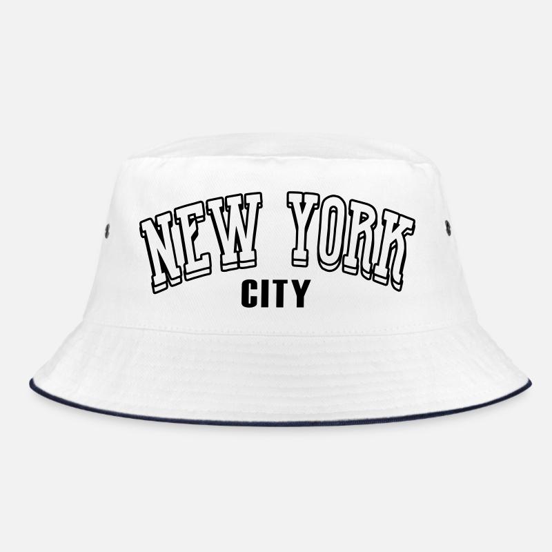 new york shirt - Bucket Hat - Weiß/Navy