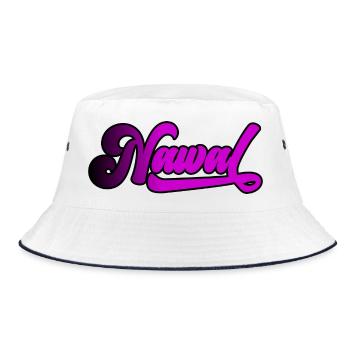 Nawal - Bucket Hat - white/navy - Front