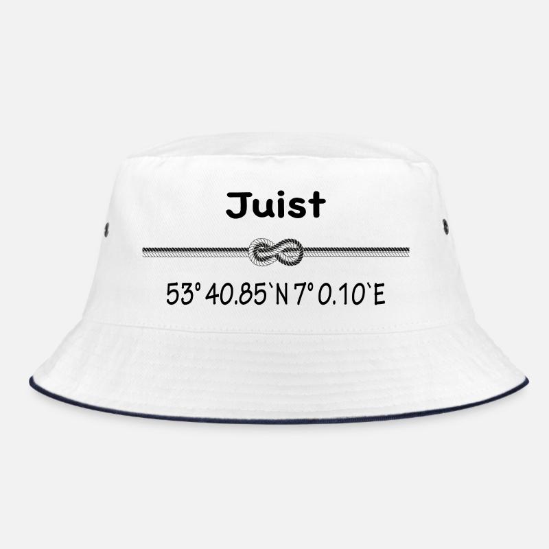 Juist - Bucket Hat - Weiß/Navy