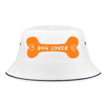 Amoureux des chiens, os de chien, ventilateur, amoureux des chiens, promenade de chien, - Bob - blanc/marine - Devant