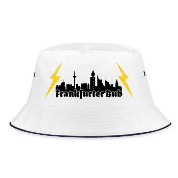 Frankfurter Bub ffm skyline - Bucket Hat - Weiß/Navy - Vorne