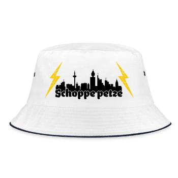 Schoppe petze ffm skyline - Bucket Hat - Weiß/Navy - Vorne