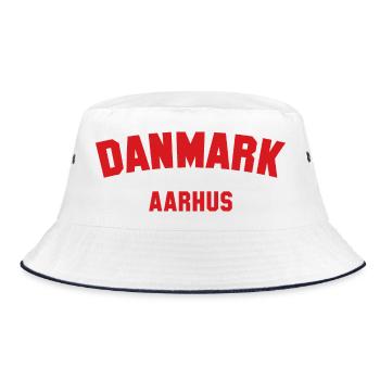 AARHUS Denmark Dänemark - Bucket Hat - Weiß/Navy - Vorne