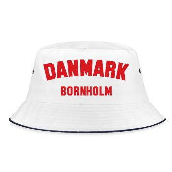 BORNHOLM, Denmark, Denmark - Bucket Hat - white/navy - Front