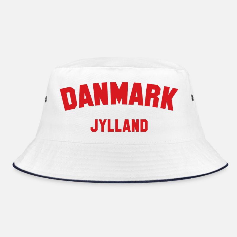 JYLLAND Denmark Dänemark - Bucket Hat - Weiß/Navy