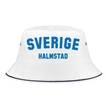 HALMSTAD Sweden Schweden - Bucket Hat - Weiß/Navy - Vorne