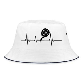 Padel Heartbeat design noir - Bob - blanc/marine - Devant