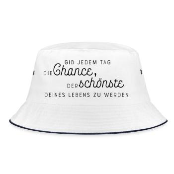 Abstract color explosion on canvas - Bucket Hat - white/navy - Front