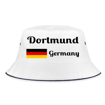 Dortmund Germany- Stylish prints - Bucket Hat - white/navy - Front