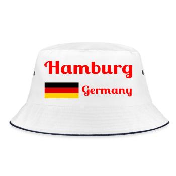 Hambourg, Allemagne - Imprimés élégants - Bob - blanc/marine - Devant