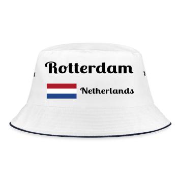 Rotterdam Netherlands- Stylish prints - Bucket Hat - white/navy - Front
