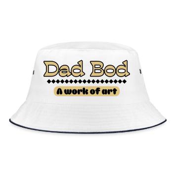 Dad Bod – Déclaration artistique pour les pères - Bob - blanc/marine - Devant