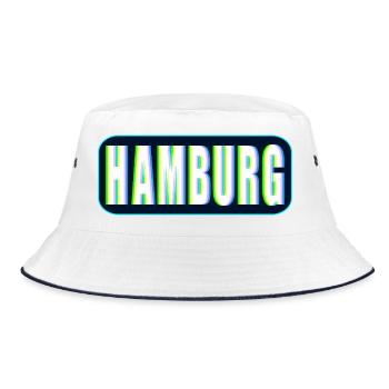 EDM HAMBURG - Bucket Hat - Weiß/Navy - Vorne