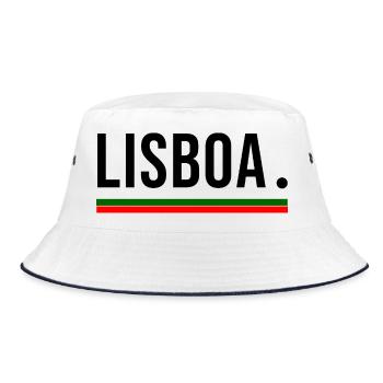 Lisboa – Chemise streetwear minimale - Bob - blanc/marine - Devant