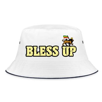 Dub Reggae Bless Up - Bob - blanc/marine - Devant