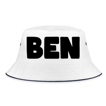 Ben Name - Bucket Hat - white/navy - Front