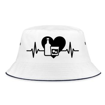 Rum Heart Aperitif Cocktail - Bucket Hat - white/navy - Front