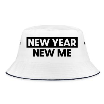 Neujahr Neues Ich - Bucket Hat - Weiß/Navy - Vorne