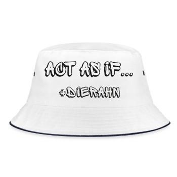 Act as if... #dierahn - Bucket Hat - Weiß/Navy - Vorne
