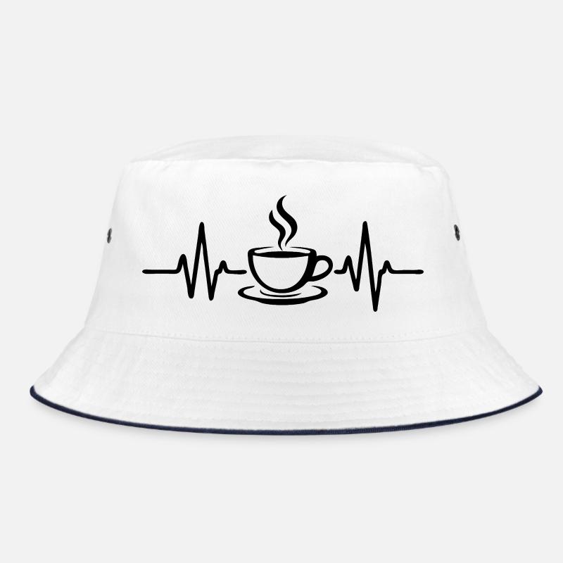Broken Heart Kaffeetasse Minimalistisches Liniendesign Bucket Hat