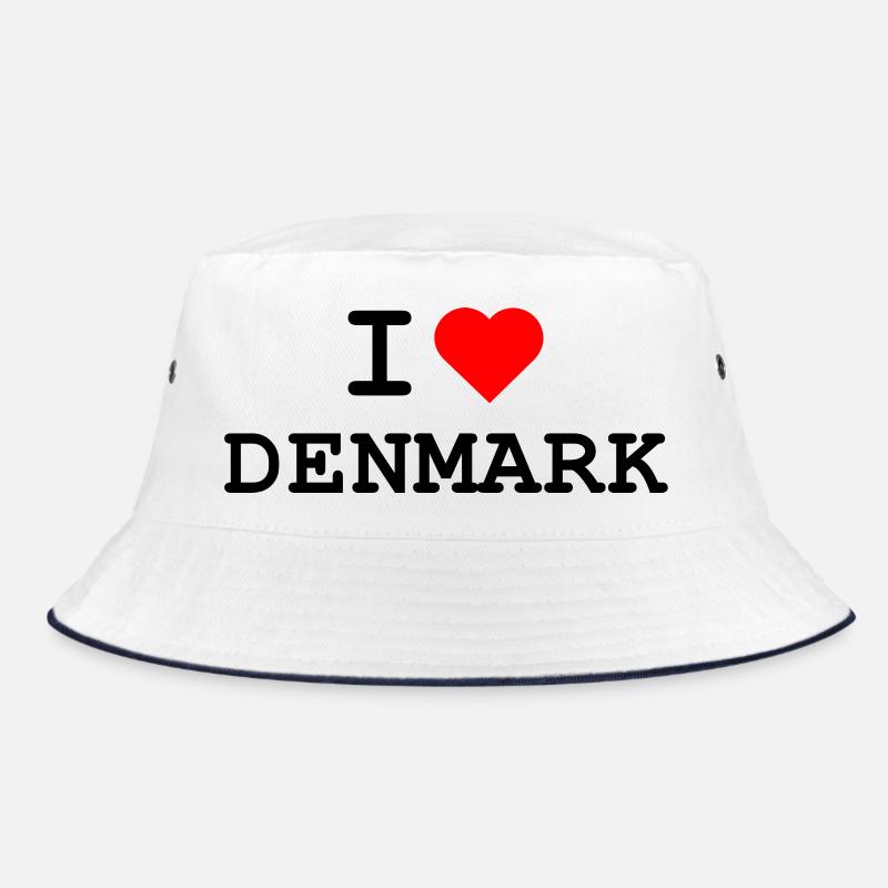 J’aime le Danemark - Dänemark - Bob - blanc/marine